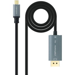 Nanocable Cable USB-C a DisplayPort 8K Bidireccional 2 m Negro